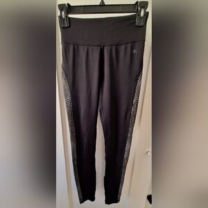 Kyodan Black Mesh Panel Leggings Women’s XS High Waist Athletic Pants